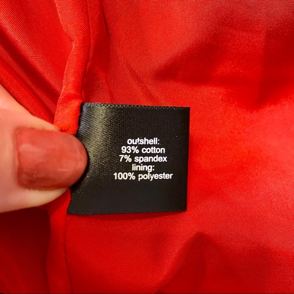 The Limited Red Polka Dot Fitted Stretch Blazer Jacket Small - Picture 10 of 10